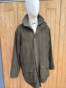 Herren grün BARBOUR TWEED Wolle SCHIEß Jacke Mantel FELDJAGD KLEINE 38/40 - Bild 1 von 17