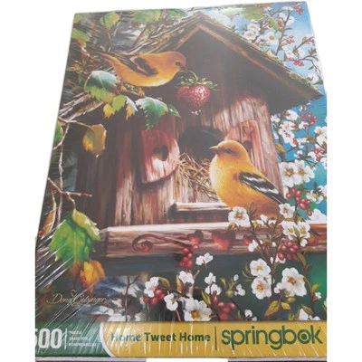 New Factory Sealed Springbok Home Tweet Home 500 Piece Jigsaw Puzzle Birdhouse - Image 1 of 2