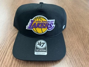 LOS ANGELES LAKERS 47 HITCH SNAPBACK HAT NBA BLACK CAP NEW A FRAME LA NWT $35 - Picture 1 of 4