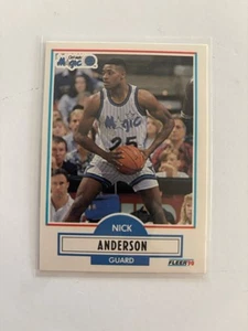 Fleer Nick Anderson 1990-91 novato Orlando Magic #132 - Imagen 1 de 2
