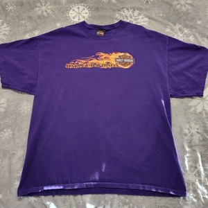 Camiseta de motociclista Harley-Davidson para hombre 2XL con gráfico de llama púrpura Y2K Twin Cities - Imagen 1 de 11
