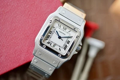 Cartier Santos Galbee Quartz White/Ivory Dial 987901 29x41mm Recently Serviced - Image 1 of 4