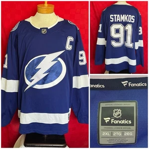 Maglia da hockey Tampa Bay Lightning NHL #91 Steve Stamkos taglia 2XL fanatici pesante - Foto 1 di 19