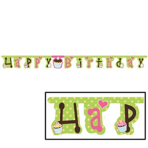 Cupcake Birthday Party Supplies  Banner - Picture 1 of 1