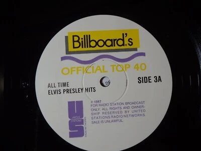Billboard's Official Top 40 All Time Elvis Presley Hits 1987 Radio Special 3 LPs - Image 1 of 4