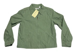 Classic Elements Green Jacket Size M NWT Olive Green Zip Up - Picture 1 of 6