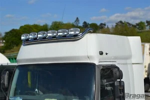 Roof Spot Light Bar + LEDs For Renault Magnum Truck Front Lamps Stainless Steel - Picture 1 of 4