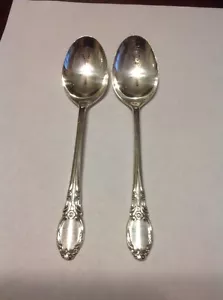 Rogers Oneida Chatelaine-Park Lane-Dowry Oval Soup Spoon Lot Of 2 Silverplate - Picture 1 of 6