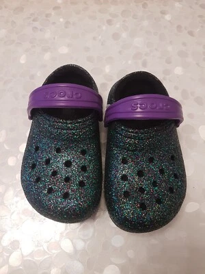 Crocs Classic Glitter Lined Clog K Kinder Gefüttert Hausschuh - Bild 1 von 3