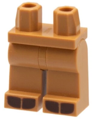 LEGO New Reindeer Minifigure Legs Medium Nougat Dark Brown Split Hooves D483 - Image 1 of 2
