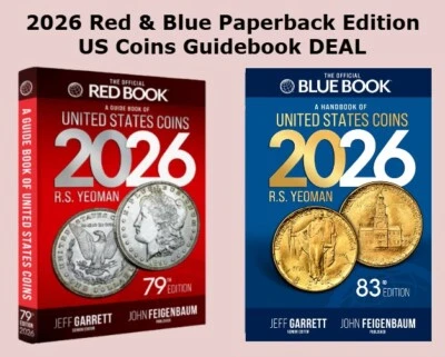 New 2026 Official Red Book Price Guide United States US Coin + Blue Books DEAL