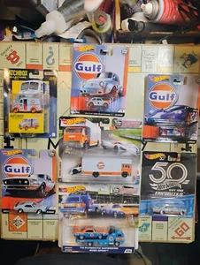 Custom Gulf Livery Diecast 1/64th cars, VW, Datsun, Chevy, Hotwheels & Matchbox - Picture 1 of 51