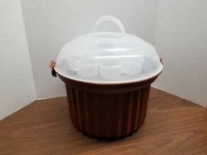 24 Cupcake Carousel Carrier 3 Tier Holder Server by Fox Run - Picture 1 of 3