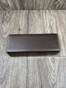 Coach Leatherware Eyeglass Case Dark Brown Leather Double Snap Box 1941 - Picture 1 of 3
