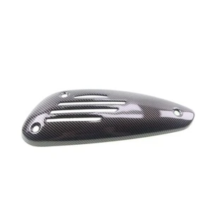 Auspuff Hitzeschild Carbonfarben für Piaggio Vespa ET2 ET4 LX 50 125 150 LXV - Bild 1 von 5