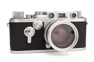 Leica IIIf con cover di ricambio autotimer - vera pelle marocchina - Foto 1 di 4