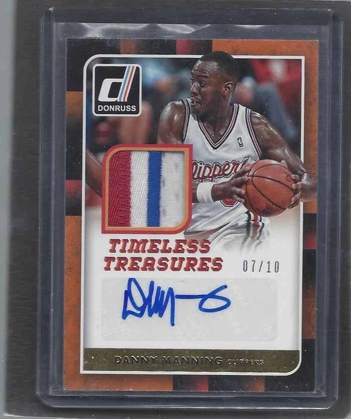 DANNY MANNING 2015-16 DONRUSS TIMELESS TREASURES 3 COLOR CLIPPERS PATCH AUTO /10 - Image 1 of 1