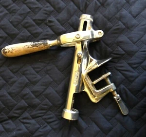 Vintage Rapid Swiss Table Top Mount Large Corkscrew Wine Bottle Opener - Chrome - Picture 1 of 5