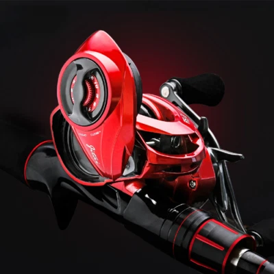 Carretel de pesca para lançamento de isca 7.3:1 alta velocidade 19LB Max Drag carretel ultraleve lançamento - Imagem 1 de 4