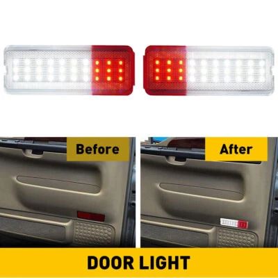 Pair Interior Door Panel Light Reflector Fr 99-07 Ford Super Duty F250 F350 F450 Foto 1 de 4