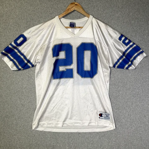 Champion jersey adult 44 white NFL detriot lions barry sanders 20# short sleeve Cover