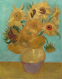 VINCENT VAN GOGH Poster or Rolled Canvas Print "Sunflowers" - Picture 1 of 1