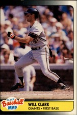 1990 Fleer Baseball MVP's San Francisco Giants Baseball Card #7 Will Clark