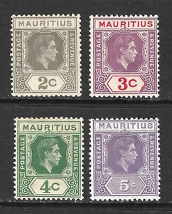 Mauritius Scott 211-214 postfrisch aufklappbar f/sehr schön ausgegeben 1938 - Bild 1 von 2