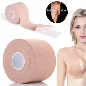 5M Breast Lift Tape Roll 5cm x 5m Push-up Invisible Bra Nipple Cover Boob - Picture 1 of 5