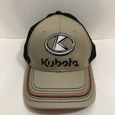 Kubota Embroidered Hat Cap Black/Tan White Adjustable Strap Back Dad Hat Farming