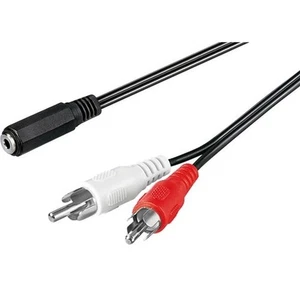 Audio Klinke Cinch Adapterkabel 1.4 m Klinkenbuchs auf 2x Cinchstecker - Bild 1 von 1