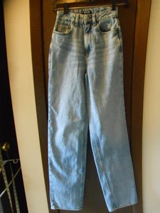 TALL WOMEN'S PLAYBOY by PACSUN BLUE LIGHT WASH DISTRESSED PAINTED JEANS SIZE 23 - Foto 1 di 9