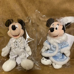 Tokyo DisneySea BBB Mickey Minnie Abzeichen Plüsch Set weiß Smoking Japan limitiert - Bild 1 von 9