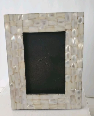 Mosaic Mother of Pearl Photo Frame 5.5"×3.5" Opening 8.5”x6.5” Outer  - Image 1 of 4