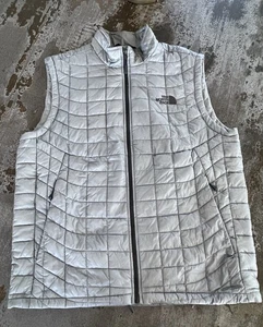 North Face Hombres L Plata Thermoball Chaqueta Nano Puff Puffer Chaleco Ligero Usado en Excelente Condición - Imagen 1 de 10