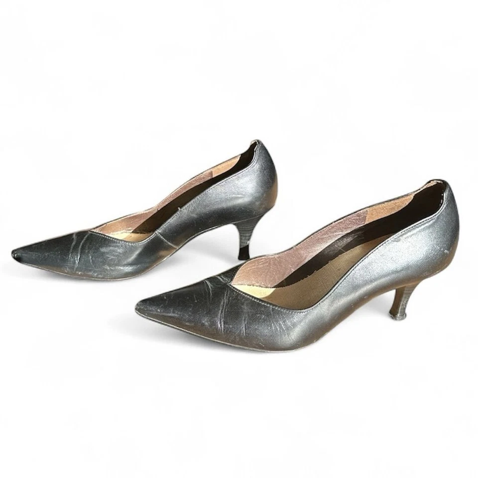 Zapatos de salón Gabor de cuero negro para gatito talla 6 clásicos atemporales elegantes UE 36 Y2K Foto 1 de 4