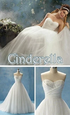 Perfect Alfred Angelo Cinderella Disney Wedding Dress 2014  Size 22 With Bustle - Image 1 of 4