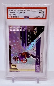 2018 Panini Unparalleled - PSA 9 MINT Lamar Jackson Astral #’d/200 Rookie RC SP - Picture 1 of 3
