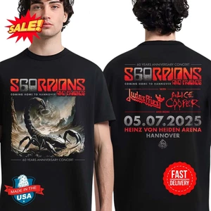 Scorpions Coming Home To Hannover 2025 60 Years July 5 2025 T-Shirt All S-4XL - Picture 1 of 5