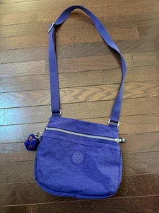 Kipling Purple Crossbody Shoulder Bag With Adjustable Strap & Zippered Pockets - Picture 1 of 1