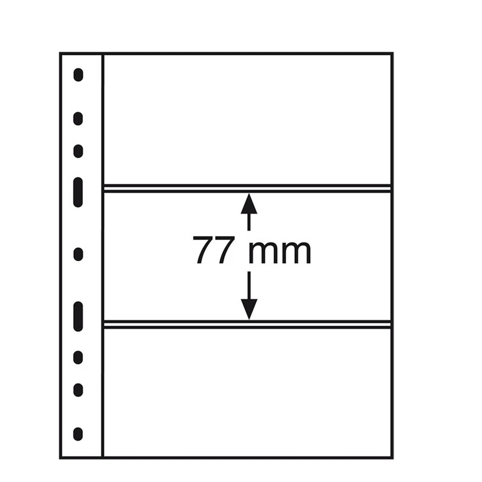 LIGHTHOUSE Optima Banknote Pages 3 Pocket 10 Clear Sheets 77mm Optima3c