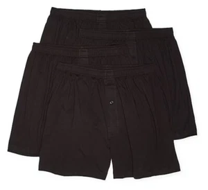 Boxer uomo Stafford confezione da 4 pantaloncini in maglia 100% cotone nero - Foto 1 di 4