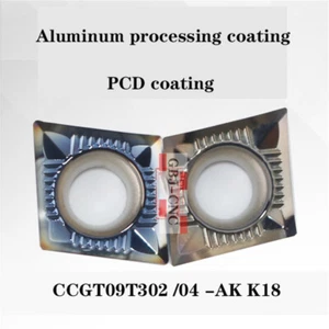 PCD coating 10pcs CCGT 09T304 -AK K18 CCGT 3 2.5 1 -AK Copper aluminum special - Picture 1 of 1