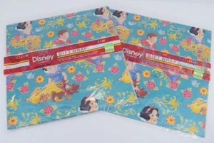 2 Packs Vintage Snow White Disney Wrapping Paper Sheets 1 ft 8 in x 2 ft 6 in - Picture 1 of 5