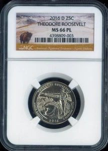 2016-D Theodore Roosevelt Quarter NGC MS66 PL Auction - Picture 1 of 2