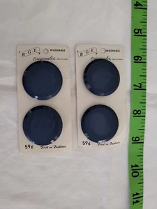 Vintage BGE große dunkelblaue Knöpfe auf Karten - Bild 1 von 1
