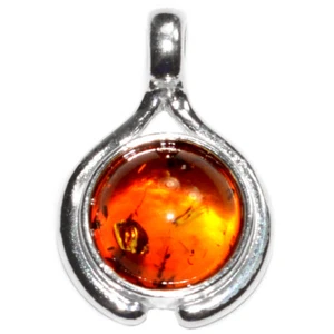 1,2 g auténtico colgante de plata esterlina 925 ámbar báltico N-A1892 - Imagen 1 de 1