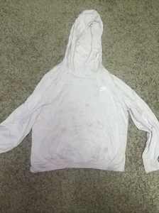 Nike Sportswear NSW Light Pink Heather Funnel-Neck Hoodie bv4526Womens XL (Stain - Picture 1 of 8
