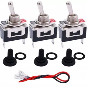 3x Toggle Rocker Switch SPST ON/Off 2 Pin 2 Position 16A 250VAC Spade C451 - Picture 1 of 6