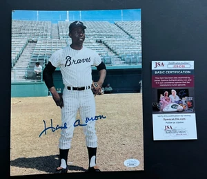 HANK AARON ~ Signed/Autographed 8x10 Photo ~ JSA COA ~ Atlanta Braves - Picture 1 of 5